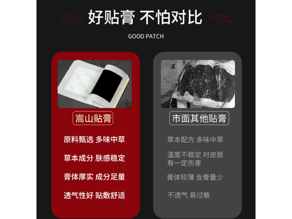 師出嵩山筋骨祛痛型保健貼頸肩腰腿疼痛跌打扭傷腰椎貼膏藥貼批發(fā)