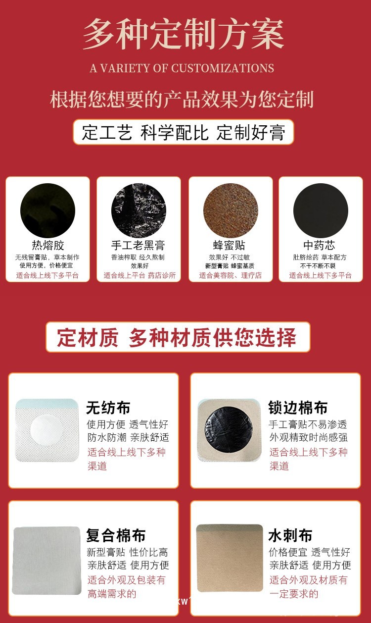 手工老黑膏頸肩腰腿疼痛貼醫(yī)院oem貼牌代加工