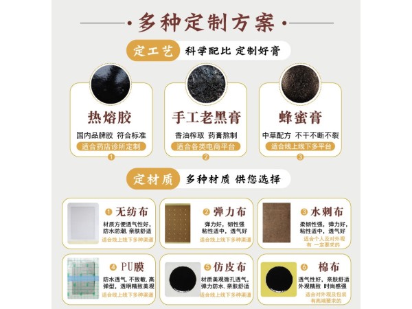 膏藥貼劑貼牌加工東進藥業(yè)膏藥貼代加工廠家