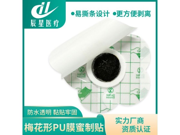 梅花形pu膜蜜制貼